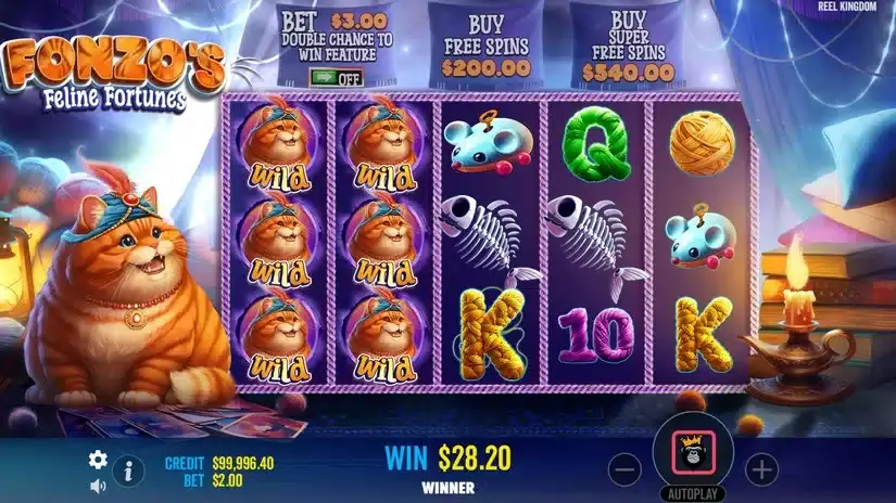 Fonzo’s Feline Fortune’s slot screenshot 3