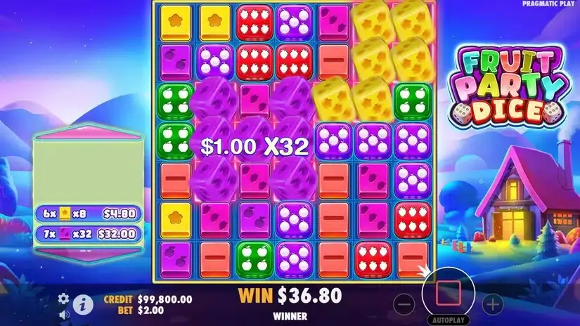 Fruit Party Dice slot screenshot 2