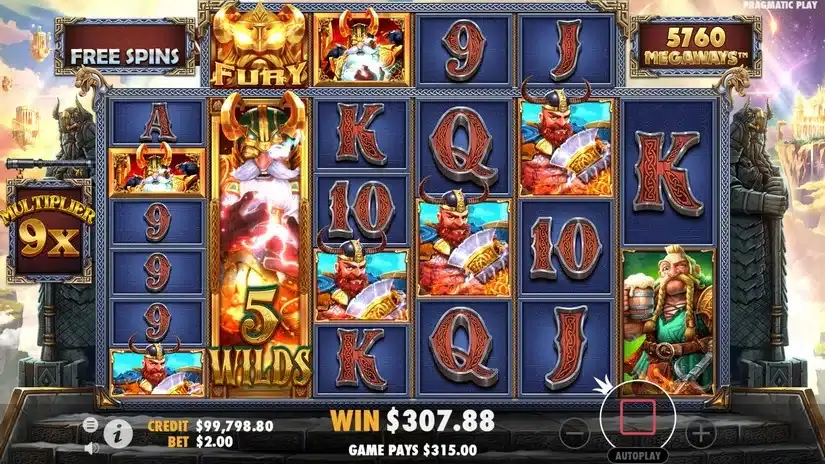 Fury of Odin Megaways slot screenshot 