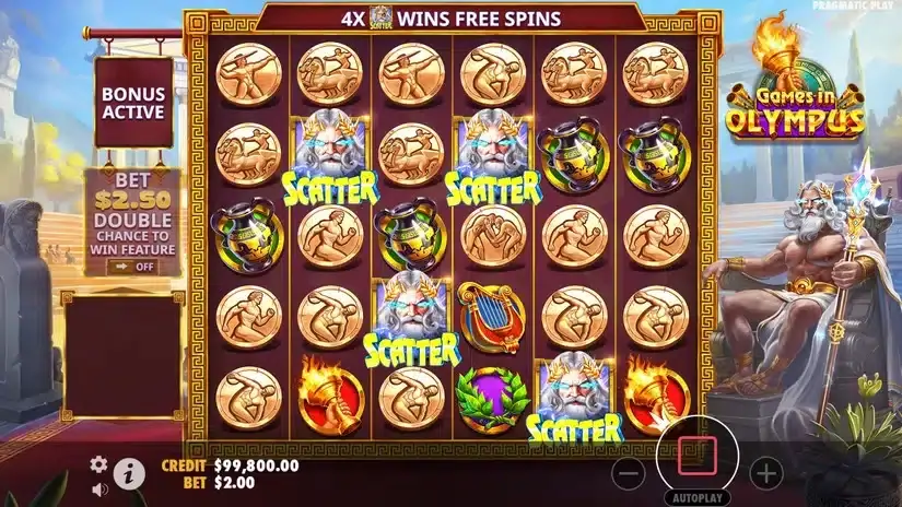 Games in Olympus slot screenshot 2