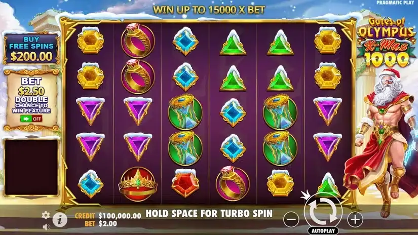 Gates of Olympus Xmas 1000 slot screenshot 