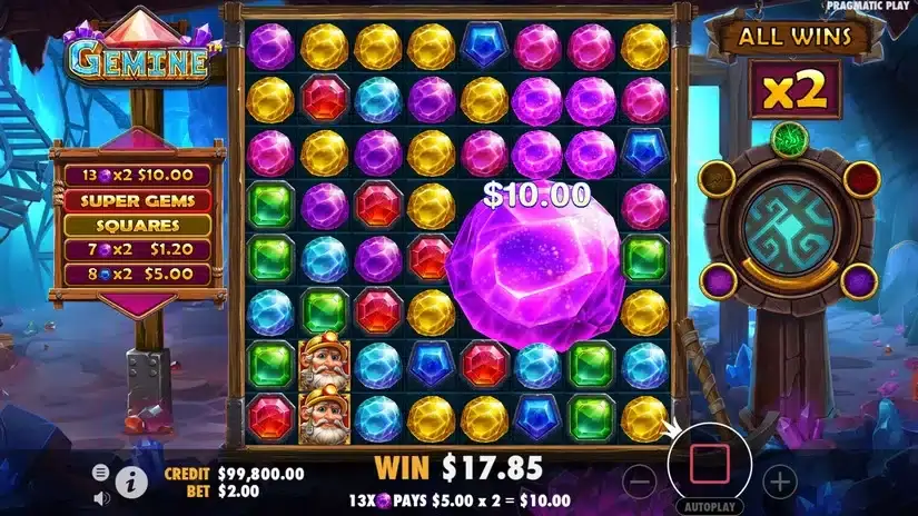 Gemine slot screenshot 4