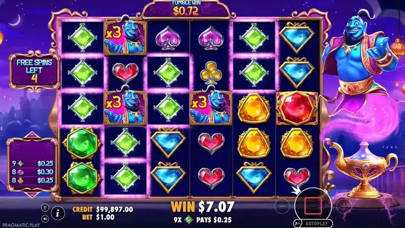 Genie’s Gem Bonanza slot screenshot