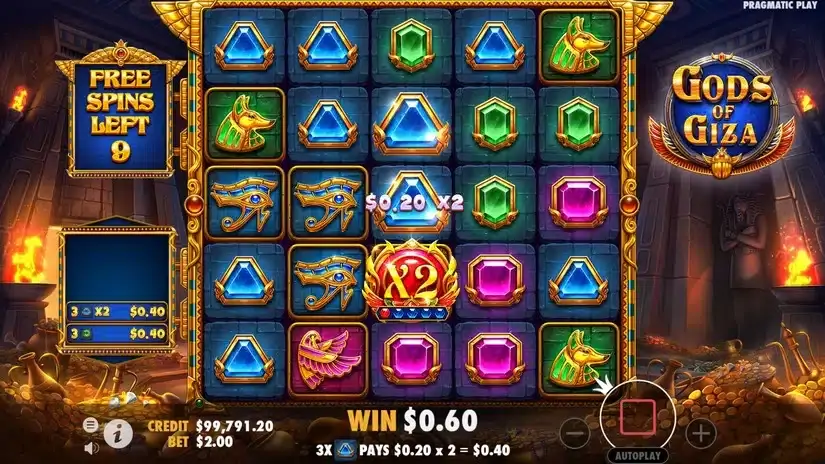 Gods of Giza slot screenshot 5