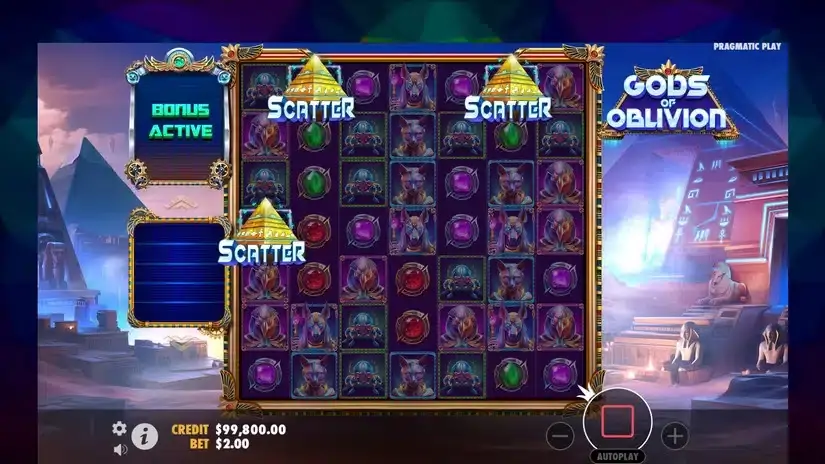 Gods of Oblivion slot screenshot 2