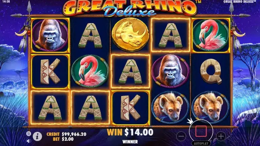 Great Rhino Deluxe slot screenshot 3