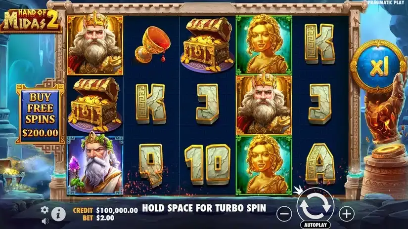 Hand of Midas 2 slot screenshot 2