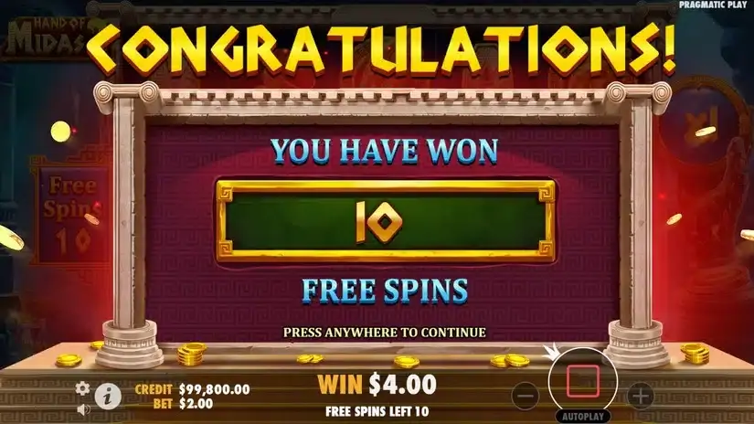 Hand of Midas 2 slot screenshot 4