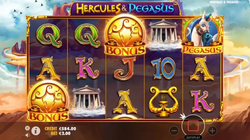 Hercules and Pegasus slot screenshot 5