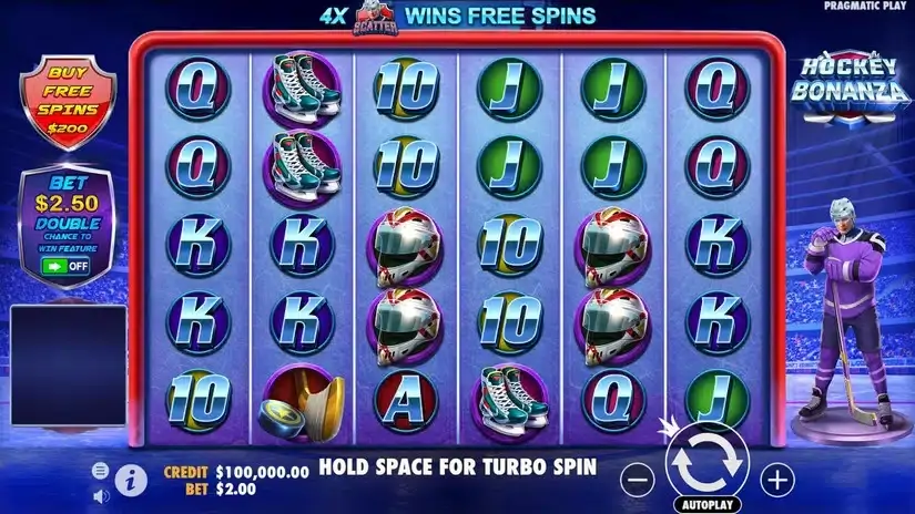 Hockey Bonanza slot screenshot 1