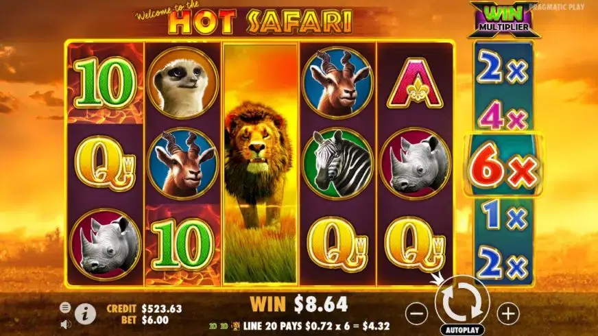 Hot Safari slot screenshot 2