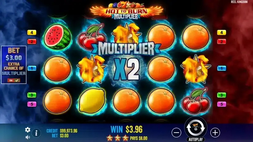 Hot to Burn Multiplier slot screenshot 3