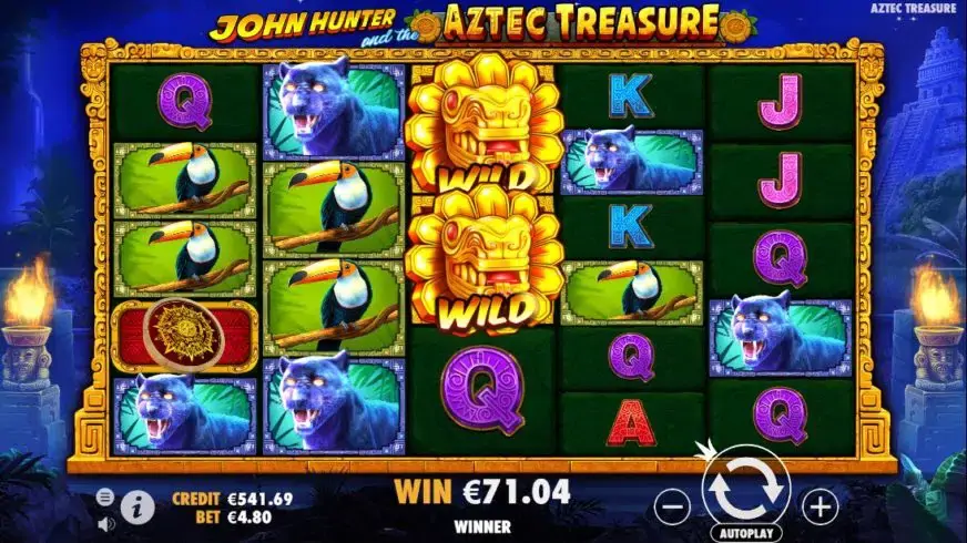 John Hunter and the Aztec Treasure slot screenshot 2