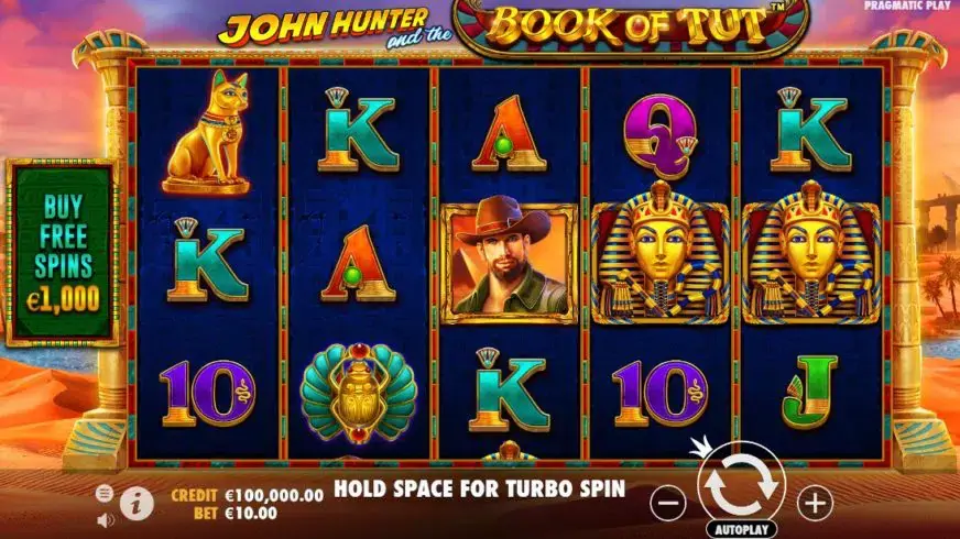 John Hunter and the Book of Tut slot screenshot