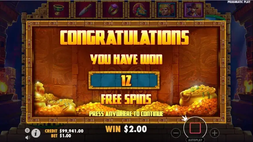 John Hunter and the Mayan Gods slot screenshot 4