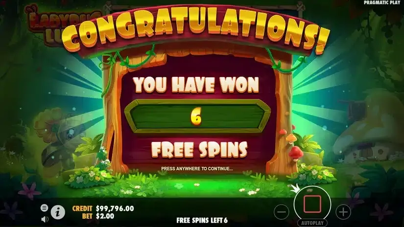 LadyBug Luck slot screenshot 3