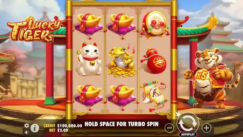 Lucky Tiger slot screenshot 