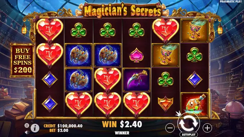 Magician’s Secrets slot screenshot 2