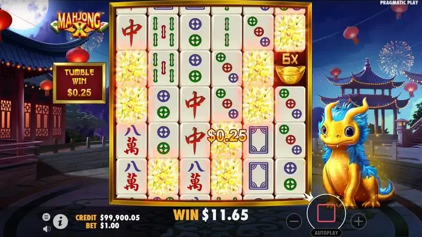Mahjong X slot screenshot
