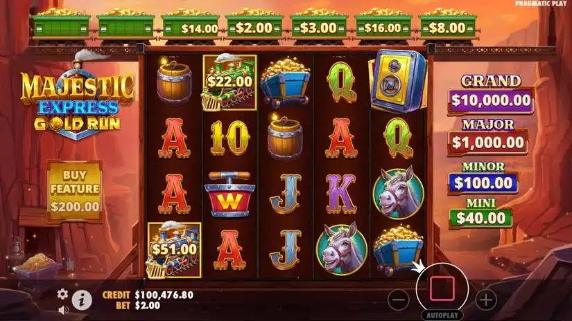 Majestic Express Gold Run slot screenshot 3