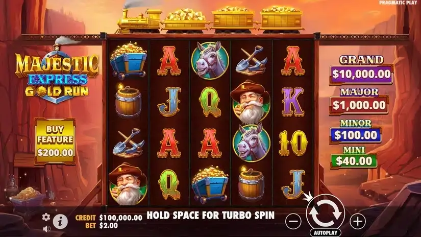 Majestic Express Gold Run slot screenshot 