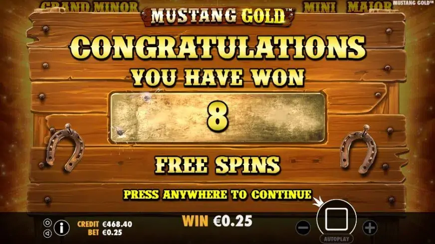Mustang Gold slot screenshot 