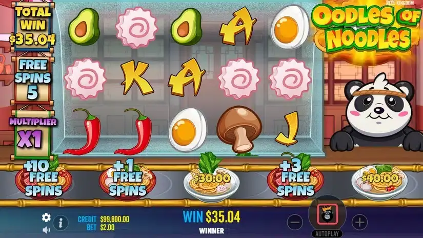 Oodles of Noodles slot screenshot 