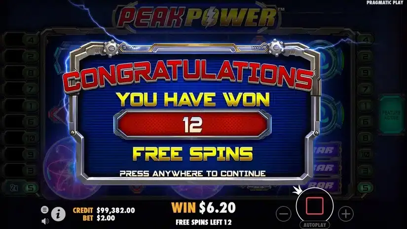 Peak Power slot screenshot 4