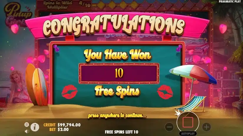 Pinup Girls slot screenshot 3
