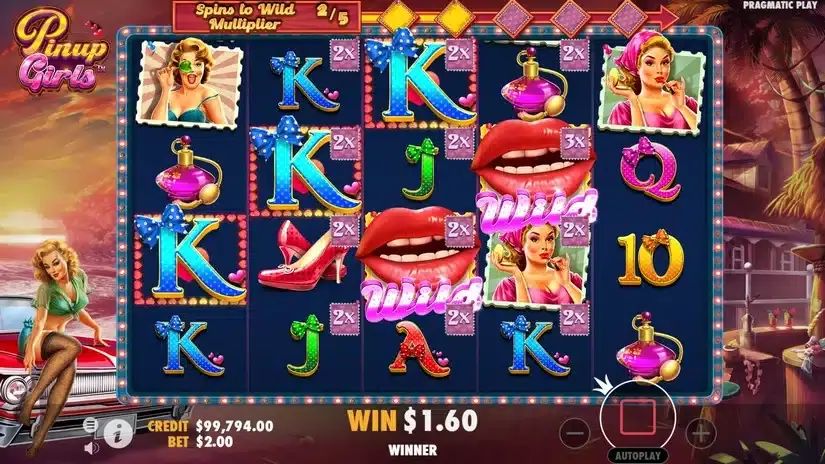 Pinup Girls slot screenshot 4