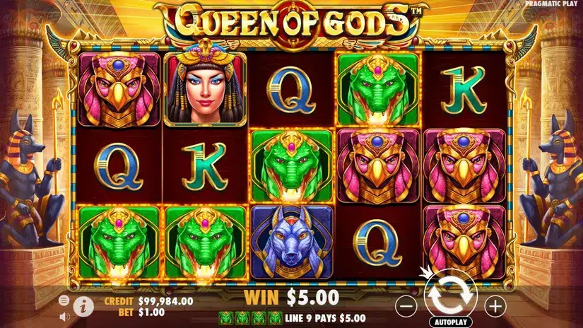 Queen of Gods slot screenshot 3