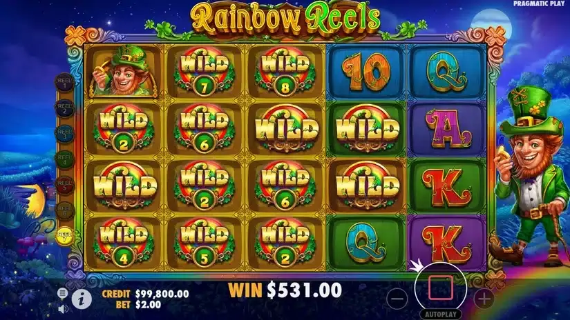 Rainbow Reels slot screenshot 8