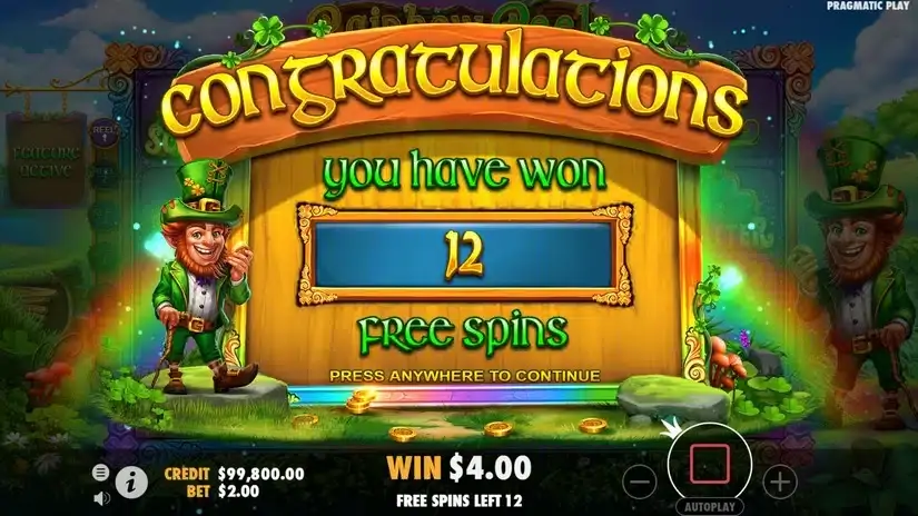 Rainbow Reels slot screenshot 4