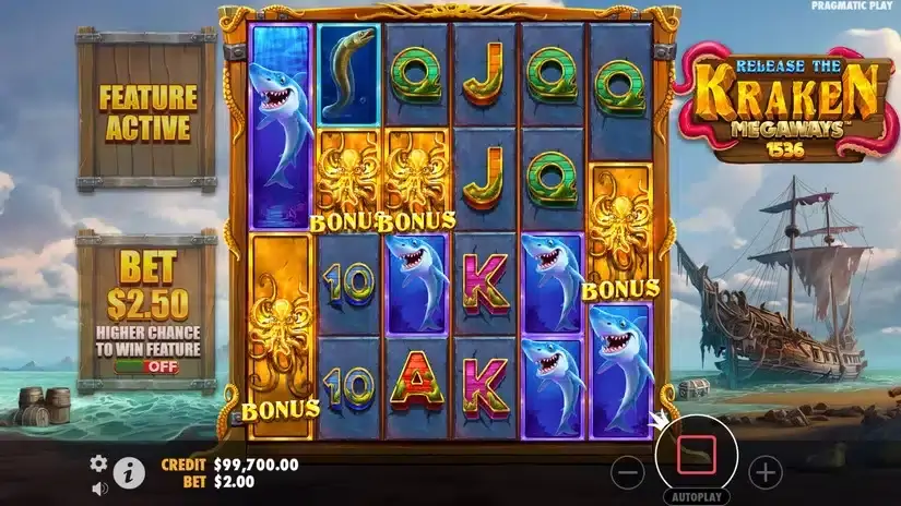 Release the Kraken Megaways slot screenshot 2