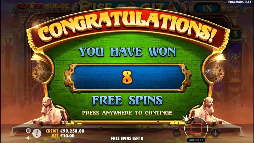 Rise of Giza PowerNudge slot screenshot 4