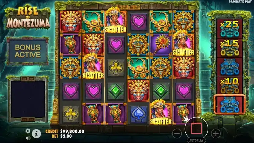 Rise of Montezuma slot screenshot 2