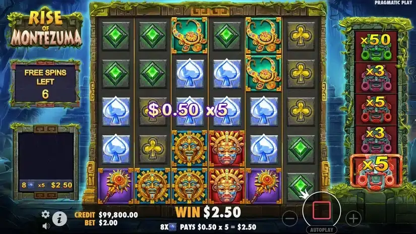Rise of Montezuma slot screenshot 