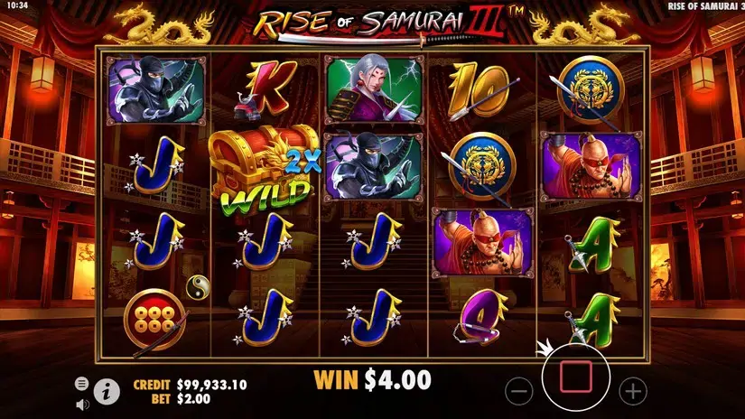 Rise of Samurai III slot screenshot 5