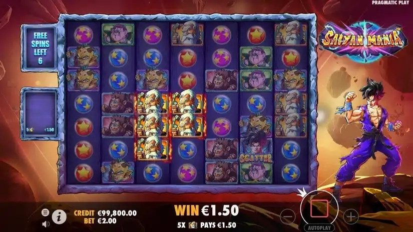 Saiyan Mania slot screenshot 4