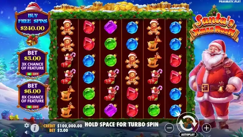 Santa’s Xmas Rush slot screenshot