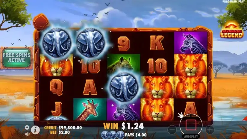 Savannah Legend slot screenshot 2