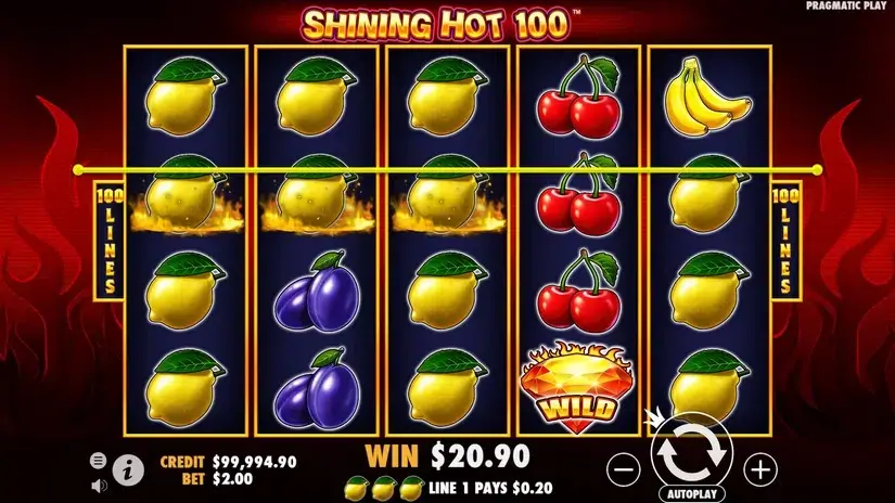 Shining Hot 100 slot screenshot 4