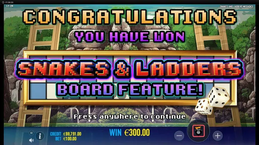 Snakes and Ladders Megadice slot screenshot 5