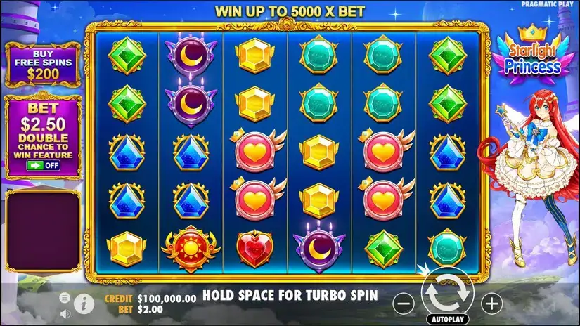 Starlight Princess slot screenshot