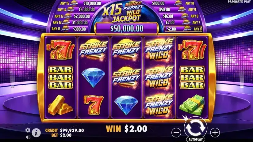 Strike Frenzy slot screenshot 3