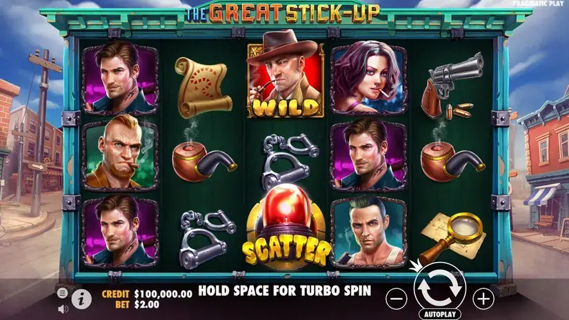The Great Stick-Up slot screenshot 1