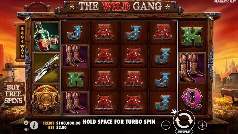 The Wild Gang slot screenshot 