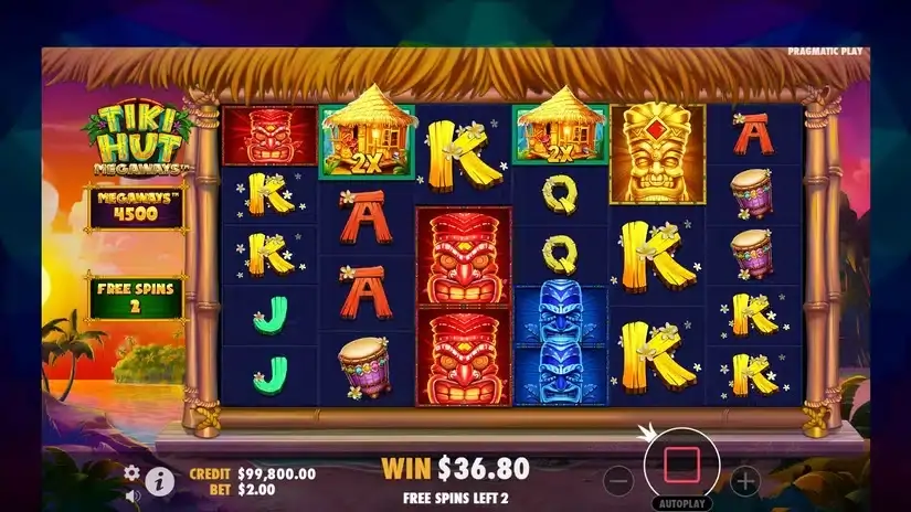 Tiki Hut Megaways slot screenshot 