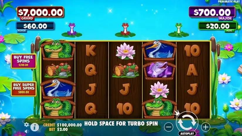 Tiny Toads slot screenshot 