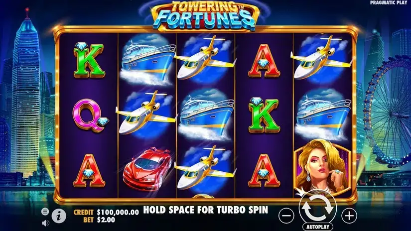 Towering Fortunes slot screenshot 1